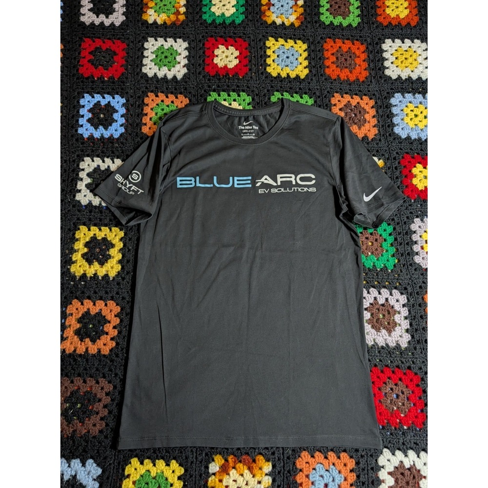 Blue Arc EV Solutions Nike Tee Dri Fit Short Sleeve Shirt Men's Small Black
